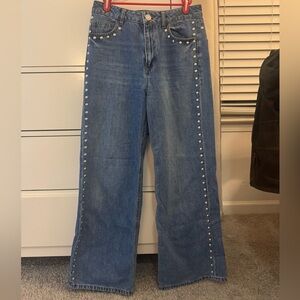 House of Harlow 1960 Blue Wide Leg Jeans